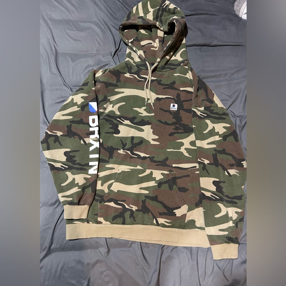 Green camo men’s hoodie
